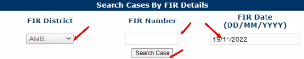 Search Cases By FIR Details